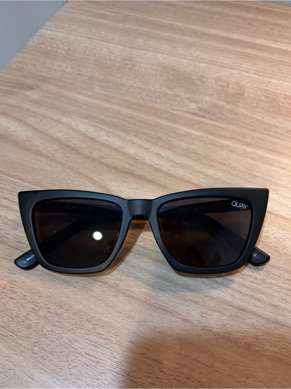 QUAY X Desi Don’t @ Me Black Cat Eye Sunglasses